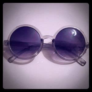 Clear round sunglasses